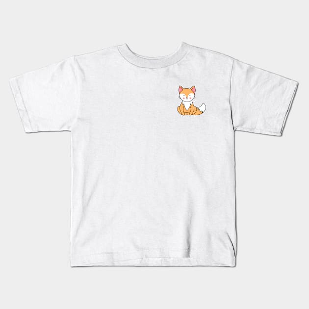 Cute yoga fox Kids T-Shirt by KlaraMacinka